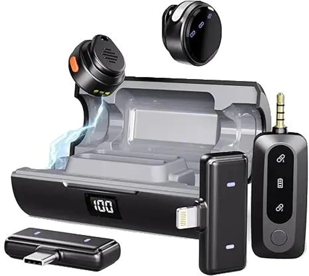 Micro cravate sans fil pour caméra et smartphone, prise jack 3,5 mm