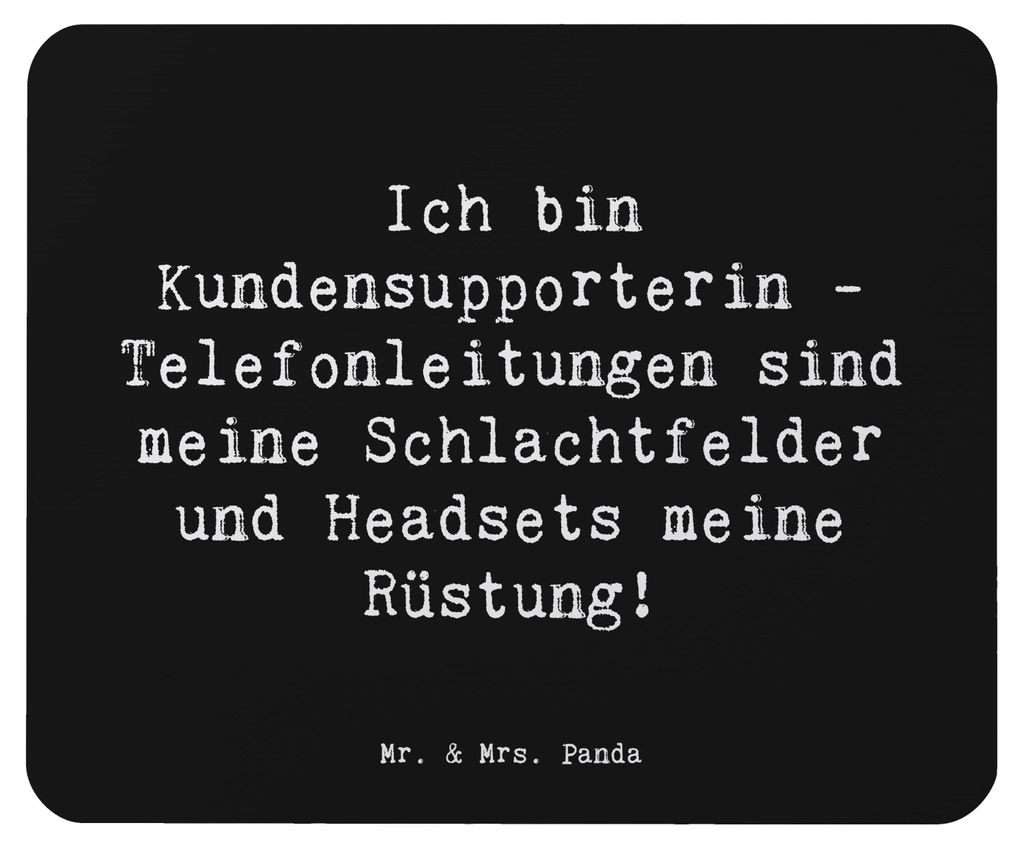 Mr. & Mrs. Panda Mauspad Spruch Kundensupporterin Heldin - Schwarz - Geschenk, handgefertigte Geschenke, Mousepad, Ich bin, Headset, Mouse Pad, mou...