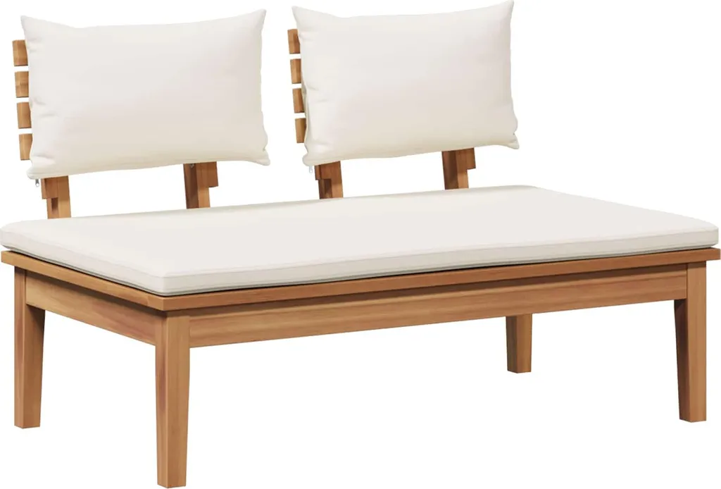 Ensemble Jardin vidaXL en Teck Massif Résistant Table et Banc 2 pcs