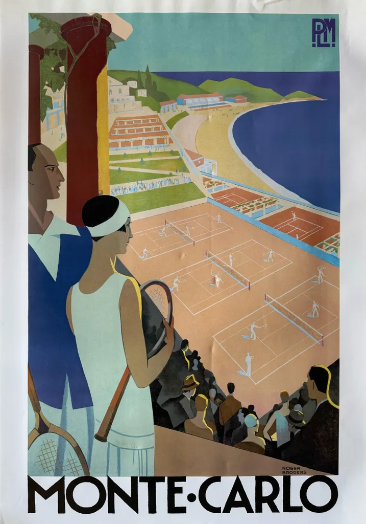 Monte-Carlo Affiche Poster 70x100cm Décoration Murale Vintage Grand Format