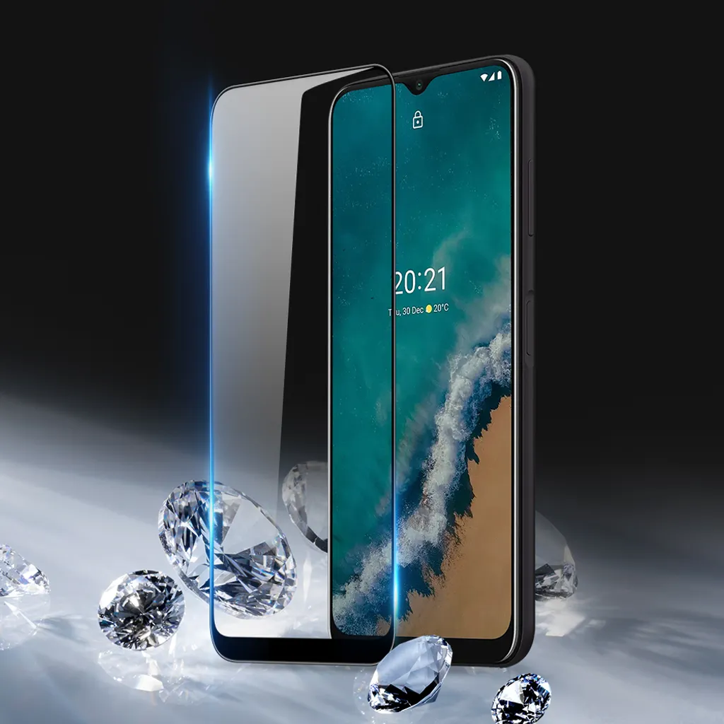 SCL Pellicola proteggi schermo per Nokia G50, [confezione da 3] [copertura completa] pellicola in vetro temperato, durezza 9H, antigraffio, senza impronte digitali, senza bolle