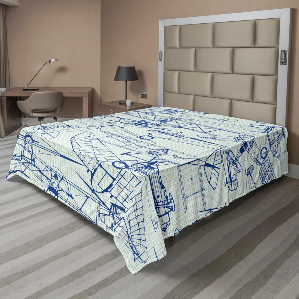 Drap de lit Avion doux et confortable 260x228 cm en Tissu Haute Qualité