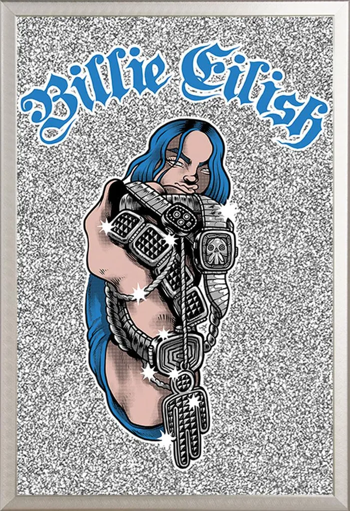 Billie Eilish Bling Poster Maxi 61x91,5 con Cornice Shinsuke Argento