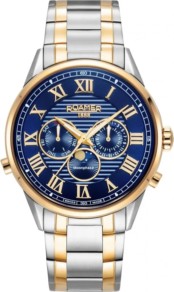 Montre de Ville Roamer 513821 Cadran Bleu Marine Idéale pour Costume