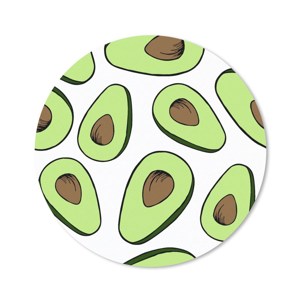 MuchoWow Mauspad Mousepad Avocado - Muster - Pastell 40x40 cm - Mousepads - Maus Mat - Pad - Mausunterlage - Schreibtisch Accessoires