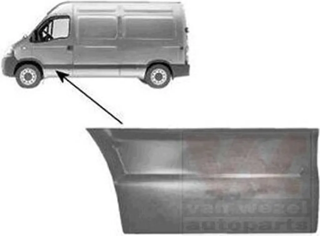 Tôle de bas de porte gauche en acier VAN WEZEL 4387171 pour Opel Movano