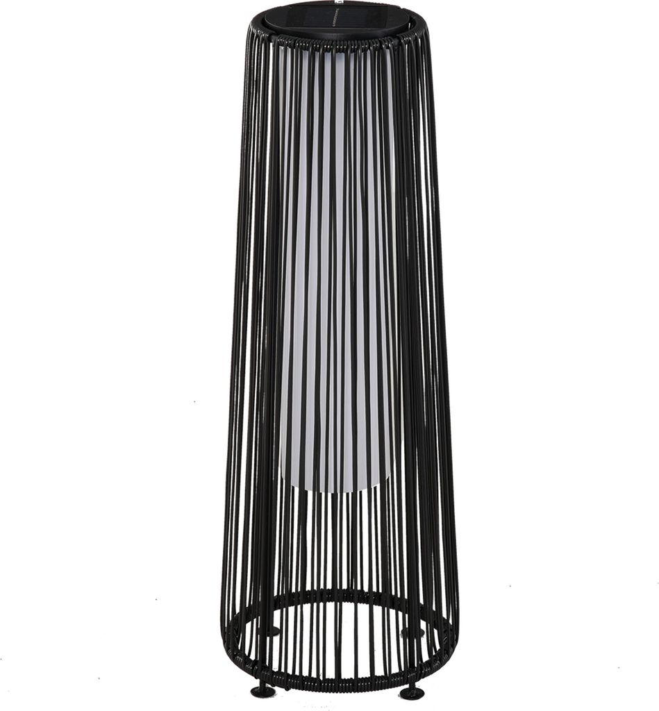 Outsunny Solarlampe, Rattan Solarleuchte LED Gartenleuchte Produktbild 