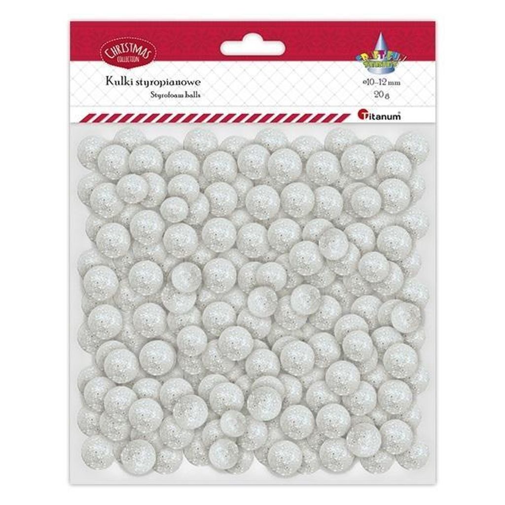 Kulki styropianowe mix białe 20g