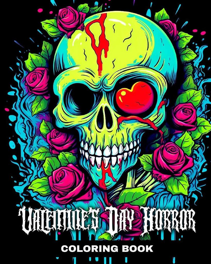 Valentinstag Horror-Malbuch