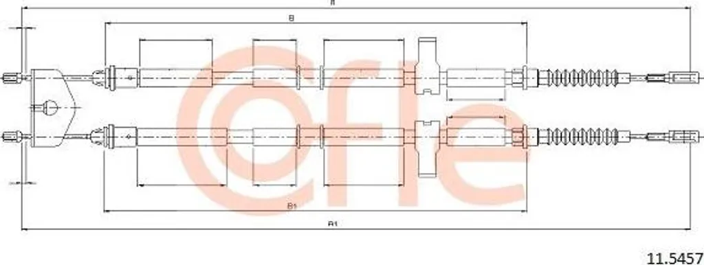 Câble de frein de stationnement pour Fiesta - Qualité OE COFLE 11.5457