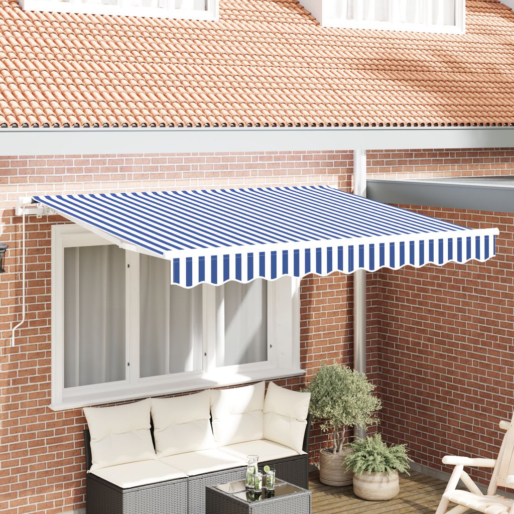 Desgin Markisen-Ersatzstoff für 2,5 x 2 m Rahmen - Blau und Weiß - Markisen 42000372