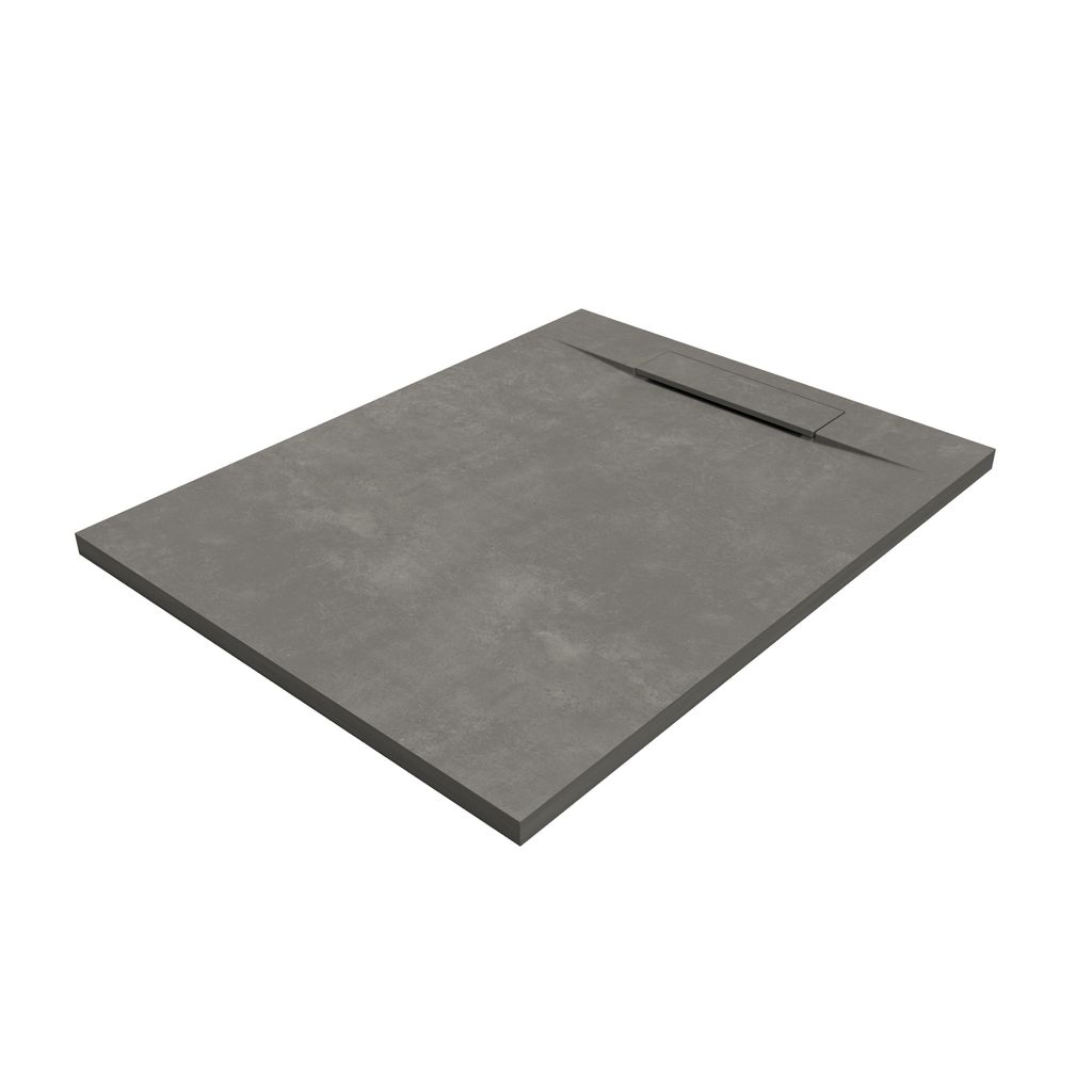 SANYCCES SIENA Rechteckige Duschwanne SanyDur Gel Coa 100 x 90 cm, Concrete dark