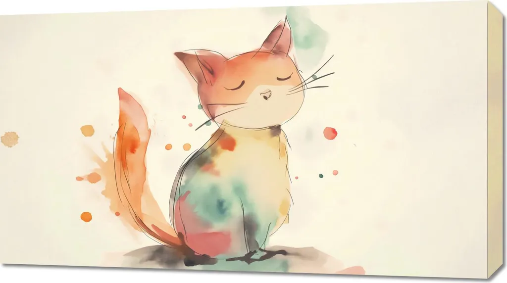 Quadro 90x50 cm Riflessioni della Testa di Gatto - Arredo Moderno Casa