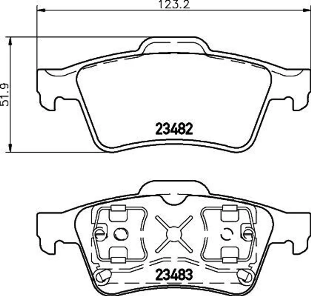 Plaquettes de frein arrière pour Espace IV Megane II et Vel Satis