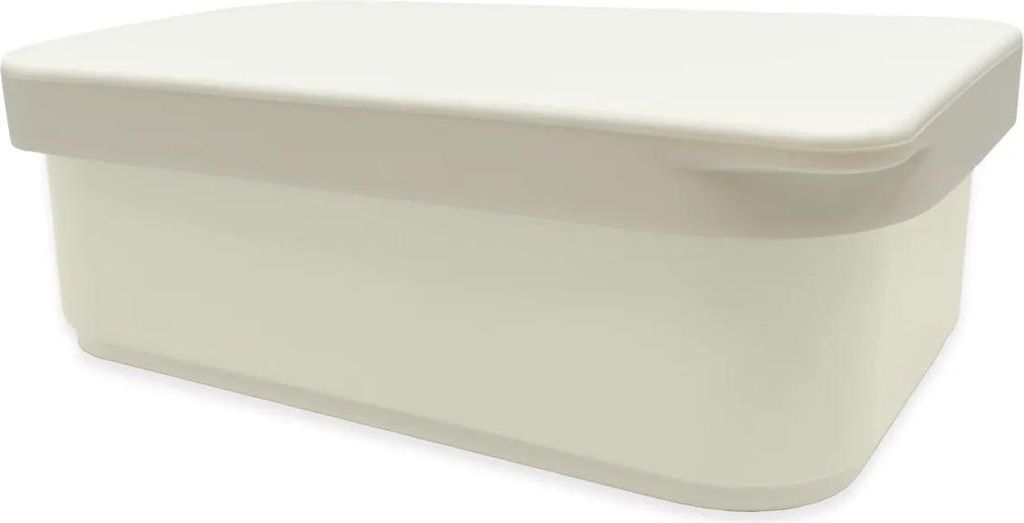 Smikkels Lunchbox mit Silikondeckel 900ml weiß - praktische Brotdose