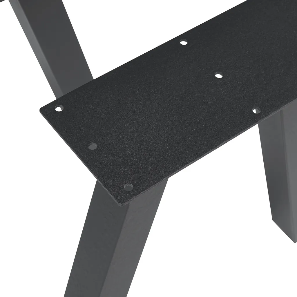 Support de table Heustreu set de 2 pieds pour table basse acier noir 40cm