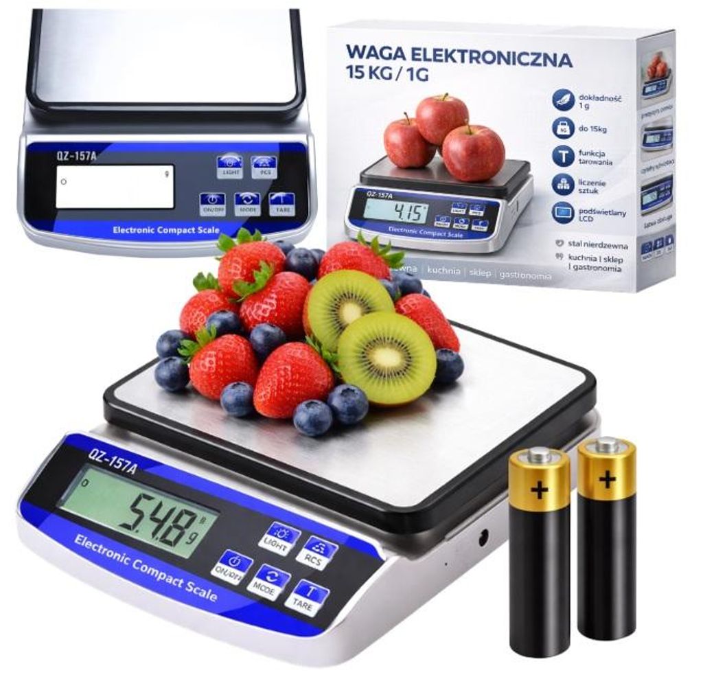 Elektronická obchodní váha / kuchyňská váha s nosností 15 Obrázek produktu 