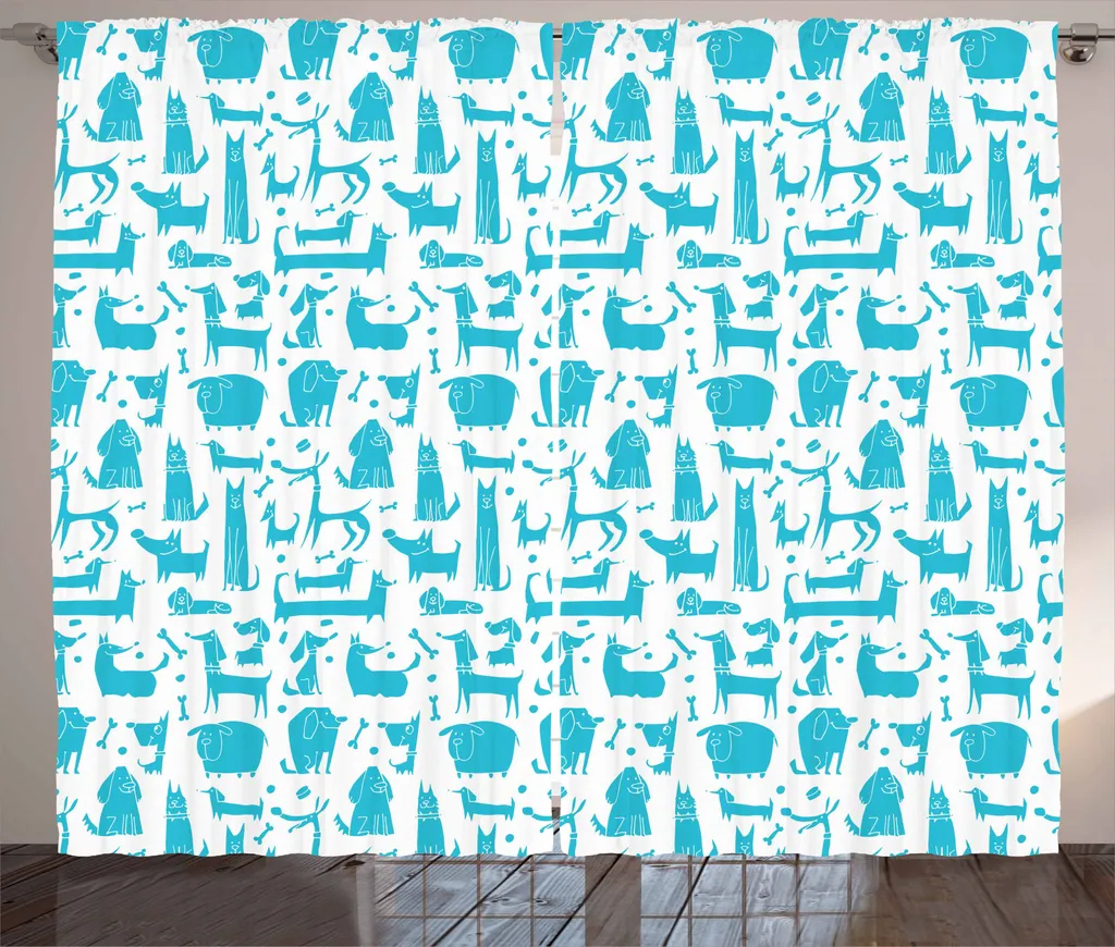 Tenda Rustica ABAKUHAUS con Cani 280x245 cm - Arredo Soggiorno Blu