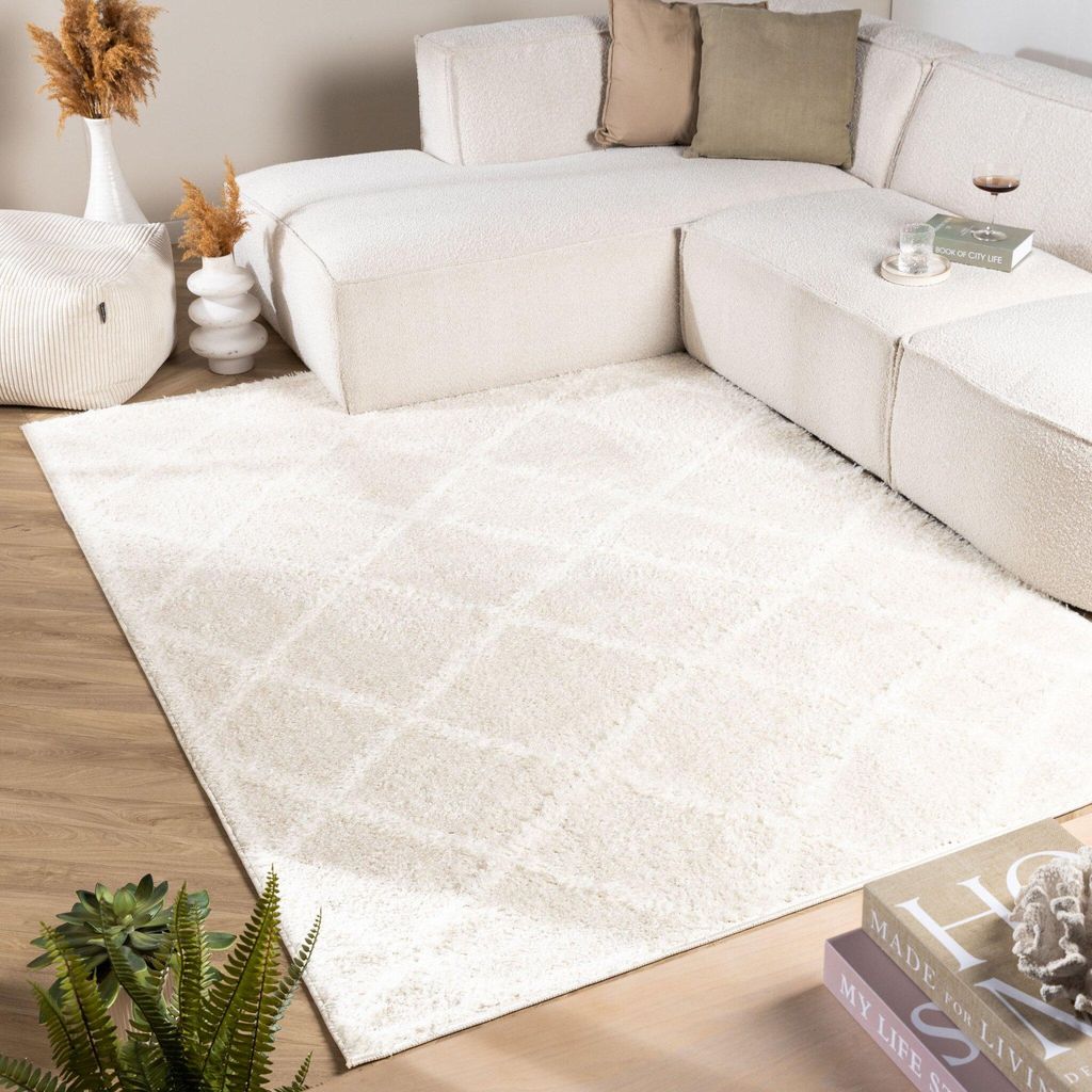 Volero - Teppich Skandinavisch - Lova Lines Creme - 80x150 cm - Wohnzimmer, Esszimmer, Schlafzimmer - Industrielle, Ländlich, Modern, Skandinavisch