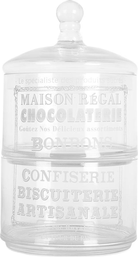 Clayre & Eef Vorratsglas Ø 17x30 cm Transparant Glas Produktbild 
