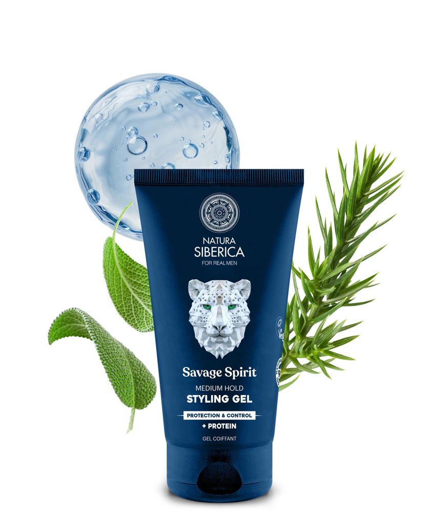 Natura Siberica Men Savage Spirit. Medium Hold Styling Gel. Protection & Control, 150 ml
