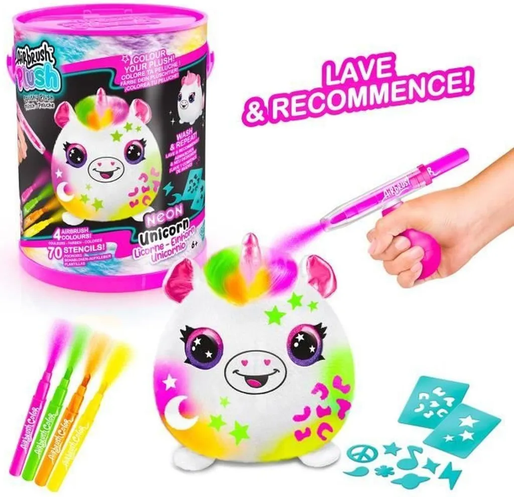 Aérographe Électronique Squish Pals : Peinture Néon Lavable sans Effort