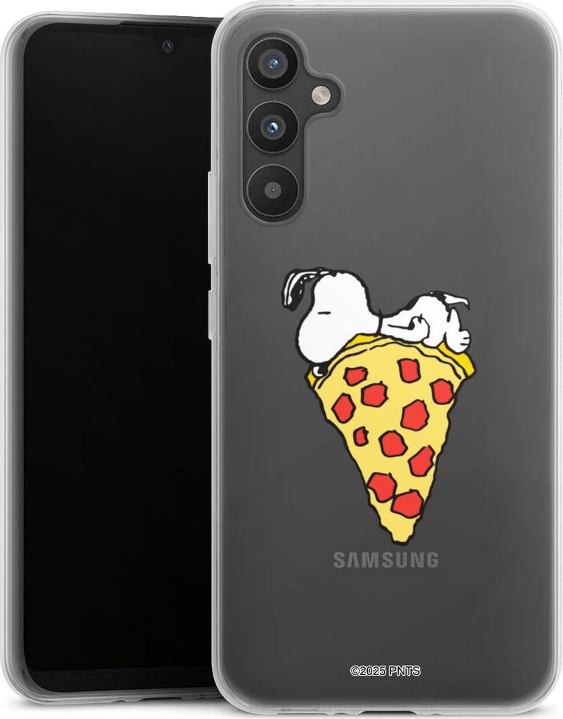 DeinDesign Handyhülle für Samsung Galaxy A34 5G Silikon Hülle Case Smartphone Schutzhülle Pizza Peanuts Snoopy