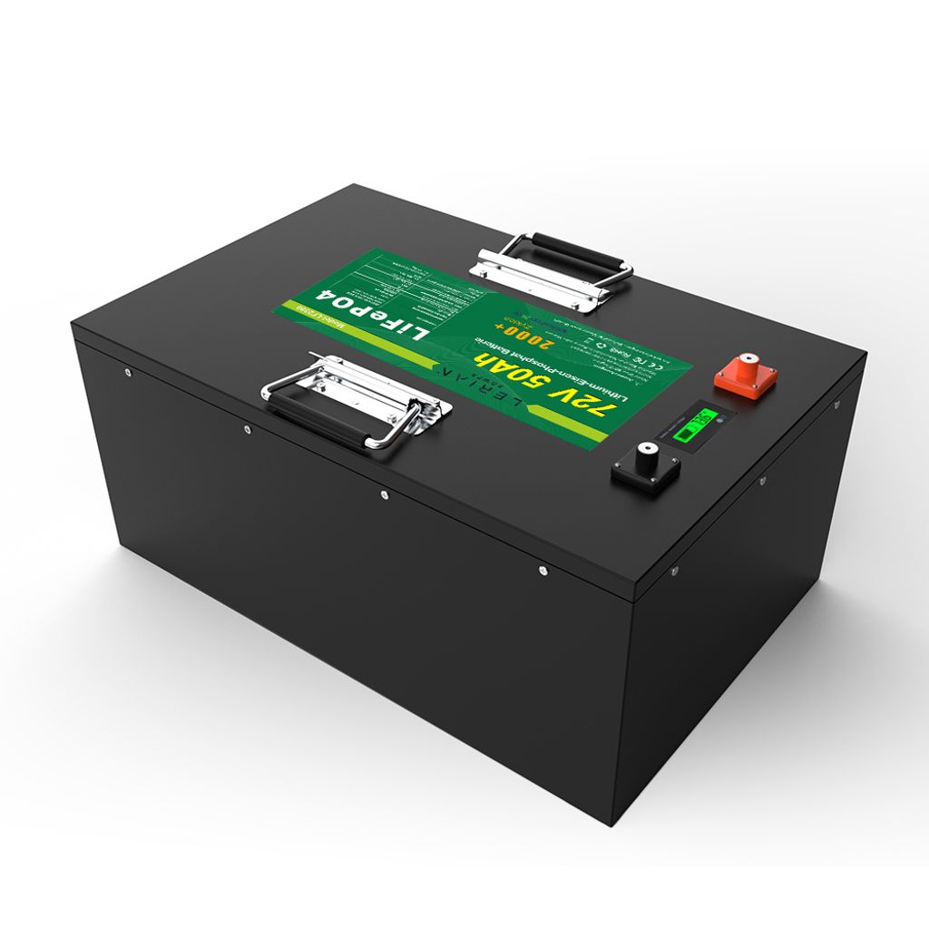 LiFePO4 Akku 72V 50Ah 50A 3600Wh Lithium-Eisen-Phosphat Batterie für Camping Boot Wohnmobil