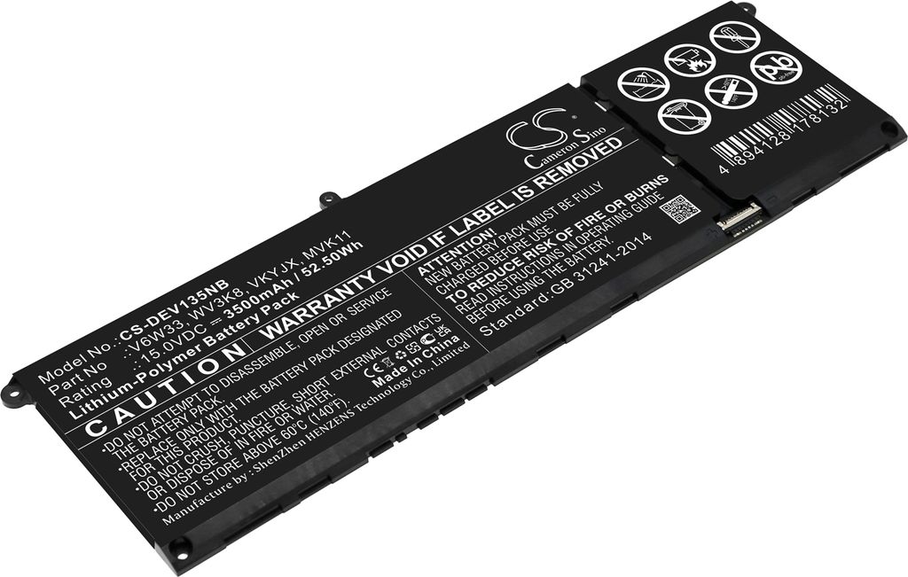 TECHTEK Laptop Akkus Kompatibel mit [DELL] Inspiron 13 5310, Inspiron 14 5410, Inspiron 14 5410 2-in-1, Inspiron 14 5418, Inspiron 15 3510, Inspiron