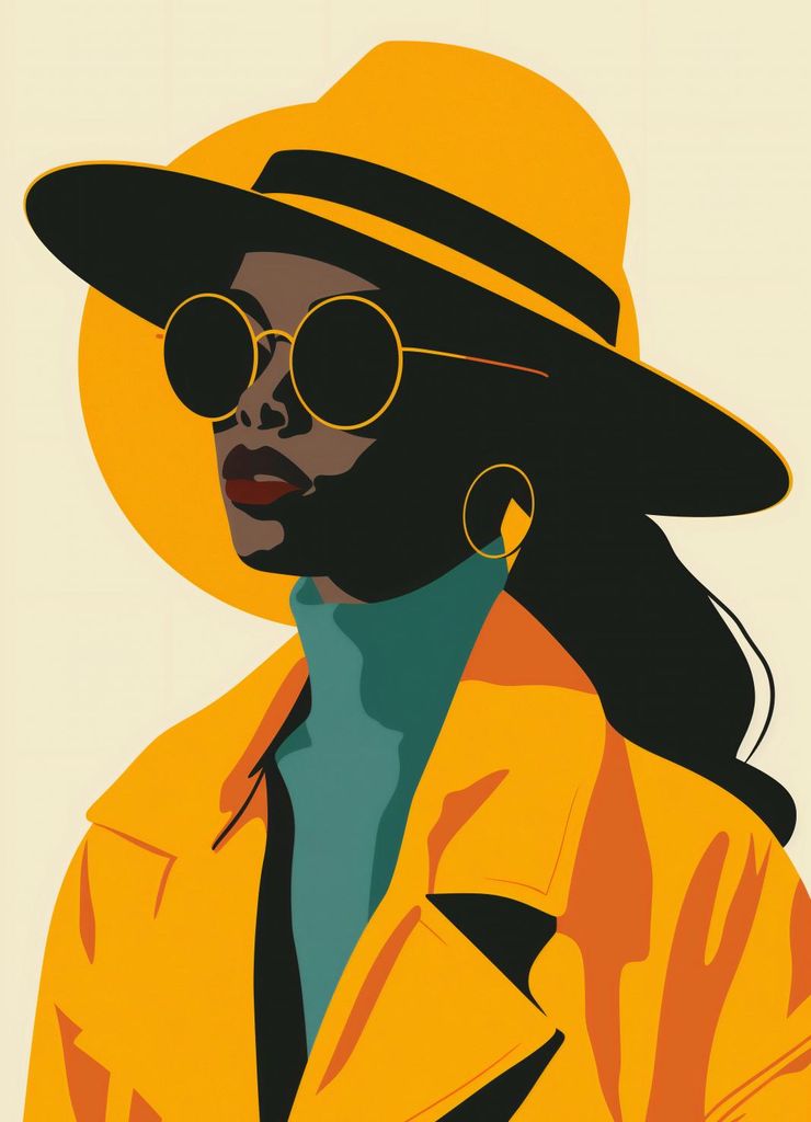 Plakat 13x18cm Gelbe Stilvollheit