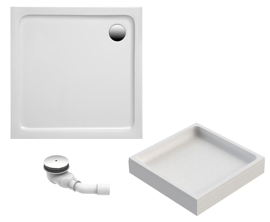 Schulte Duschwanne Adria mit Wannenträger und Ablauf, 90x90 Produktbild 