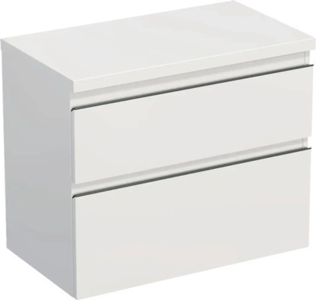 Jungborn Waschtischunterschrank TRENTA BxHxT 76,7 x 64,6 x 44,5 cm Frontfarbe weiß hochglanz glanz TRE DESK 80 2Z B A001