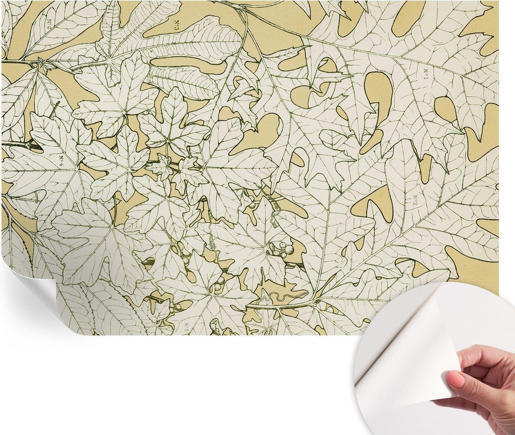 Selbstklebende Wandtapete - Dekorative Tapete für Wohnzimmer - Klebefolie für Wandbilder - Tapetenfolie für Wanddekoration - 104x70 cm - Baumbl...