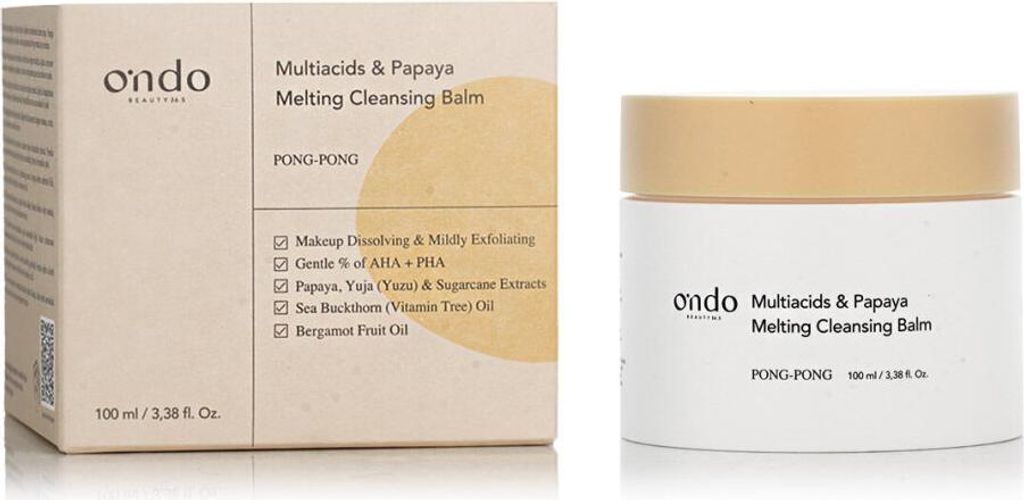 Ondo Beauty 36.5 PONG-PONG Multisä uren & Papaya-Reinigungsbalsam 100 ml