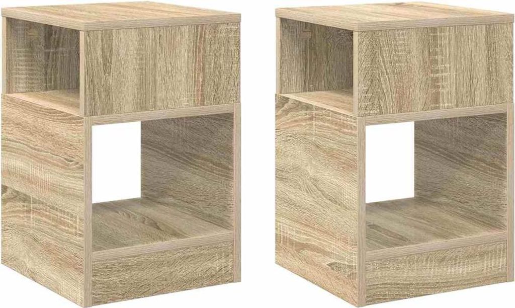 Beistelltisch 2 pcs Sonoma-Eiche 30,5 x 30 x 45 cm