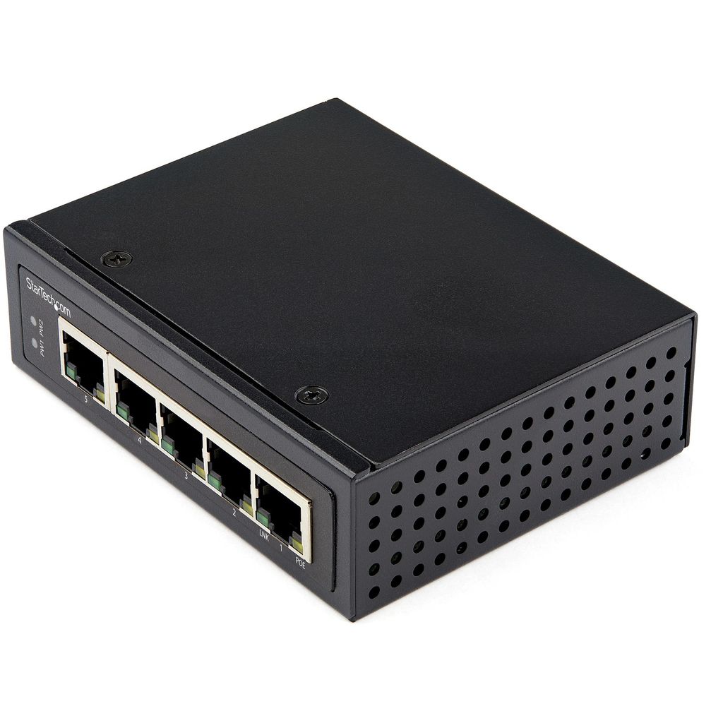 StarTech.com IESC1G50UP Netzwerk-Switch Gigabit Ethernet (10/100/1000) Power over Ethernet (PoE) Schwarz