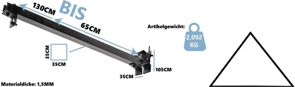 Support Panneau Solaire pour Camping-car et Toit Plat - Kit 30-60° Noir