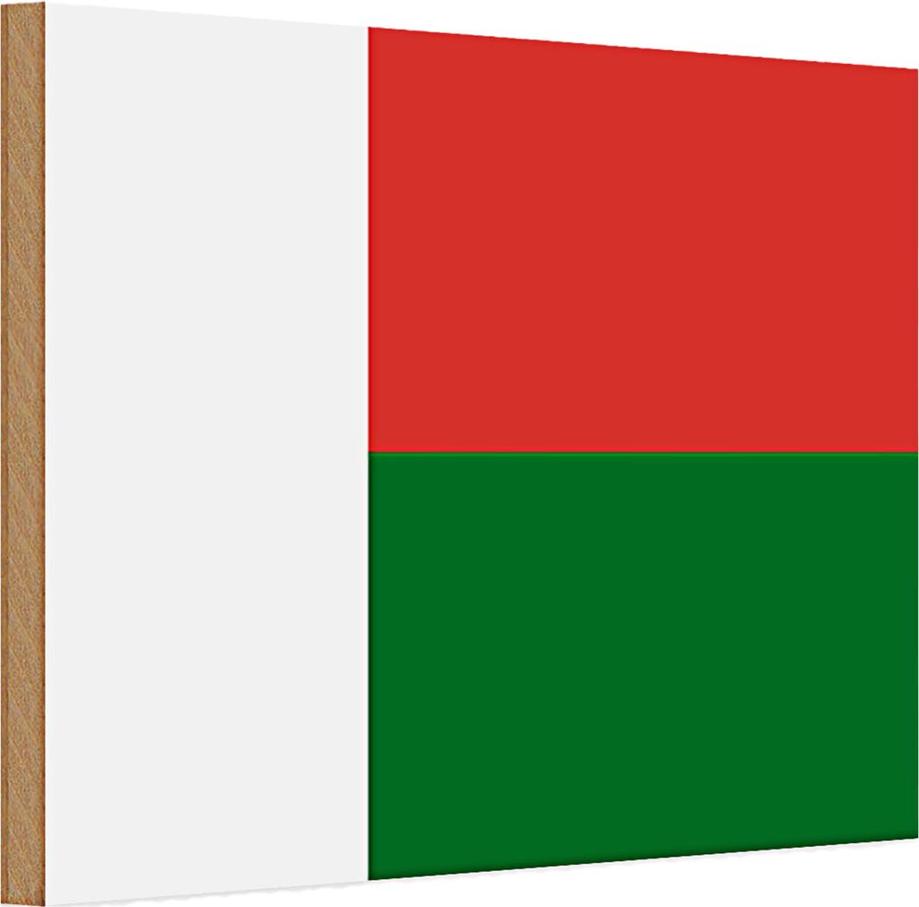 Holzschild Flagge Madagaskar 30x20cm Flag of Madagascar