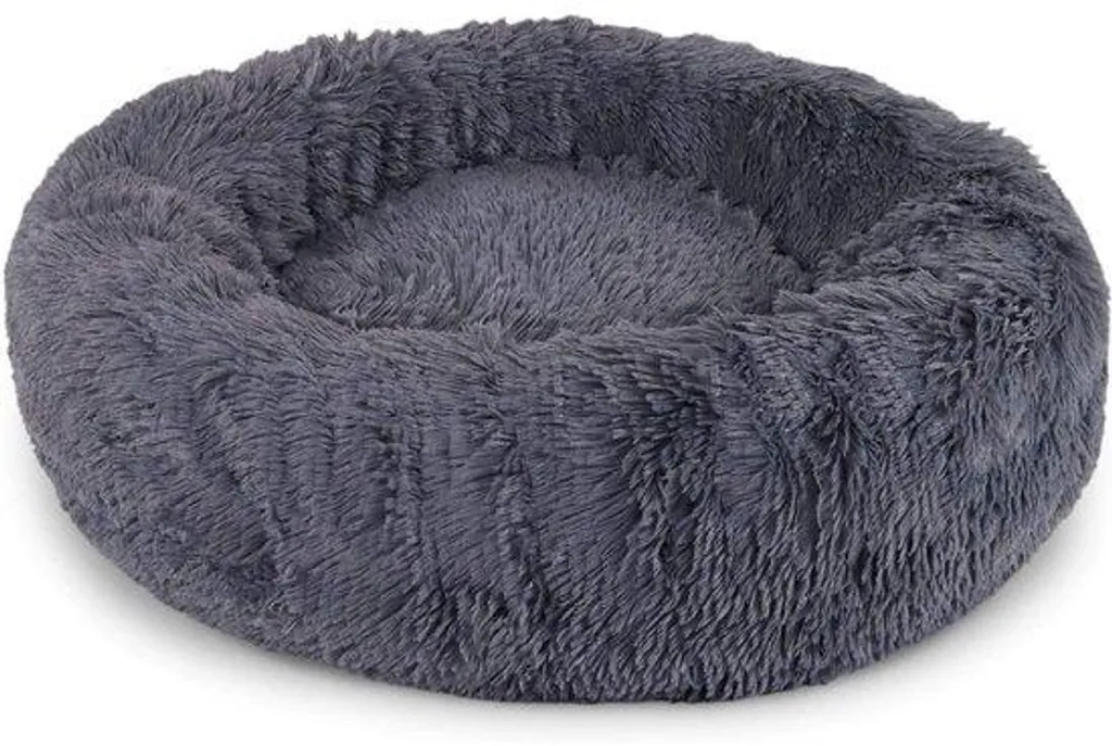 Couchage pour chien confortable - Lit design gris foncé moelleux 60cm
