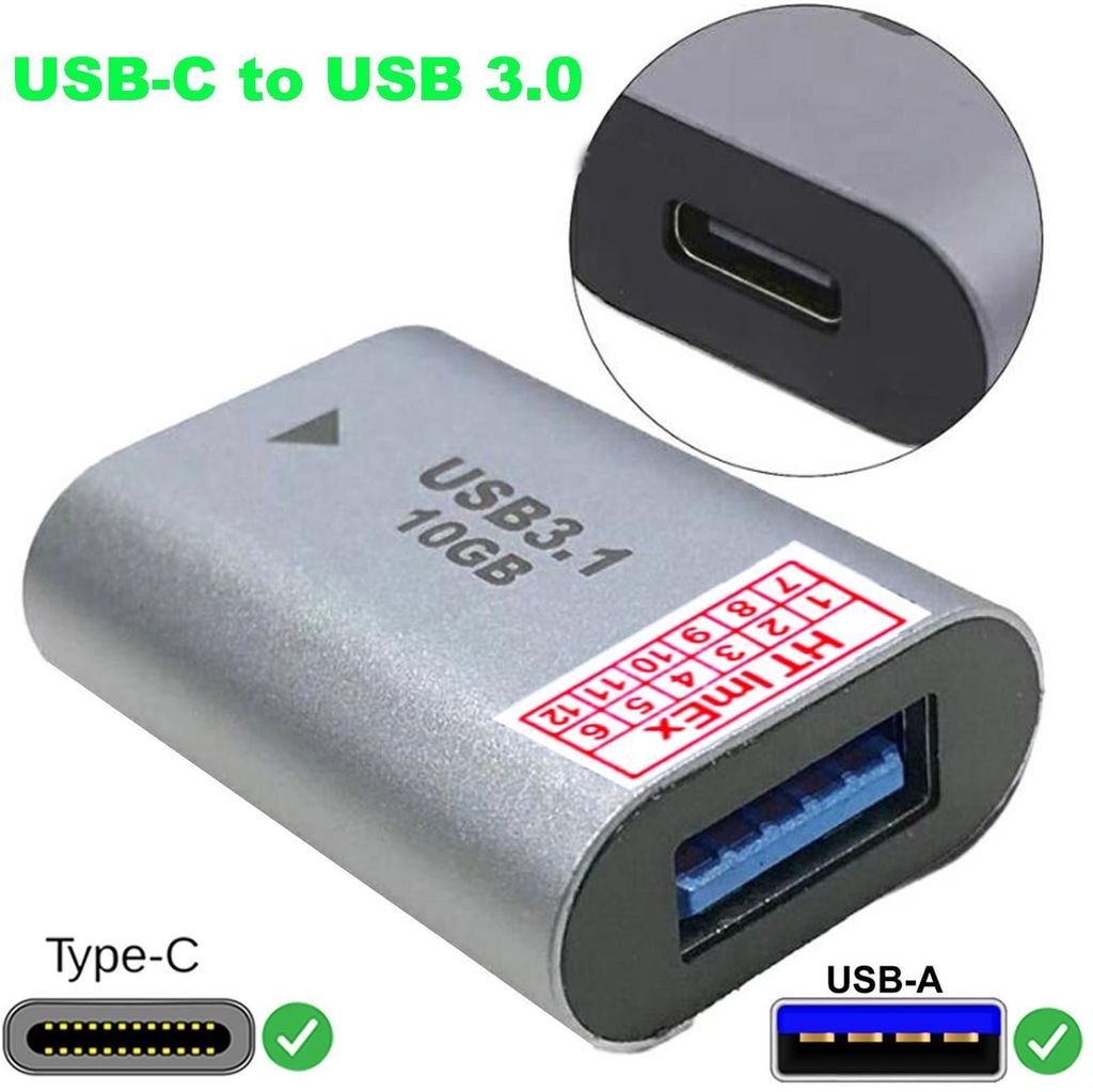 USB-C auf USB-A Adapter 3.0 Buchse zu Buchse für Daten & Produktbild 