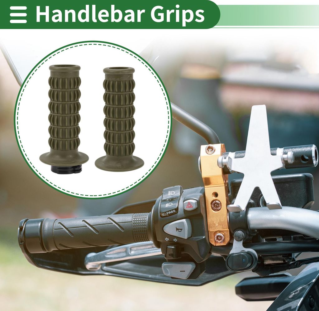 1" 25mm 1.1" 28mm Motorrad Hand Griffe Cover Kit Rutschfest TPU Lenker Cover für Motorrad Roller Fahrrad ATV Grün 1 Set Scale Pattern