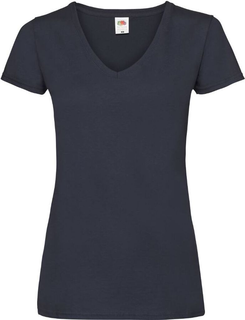 Damen T-Shirt Lady-Fit Valueweight V-Neck T - Deep Marine, M