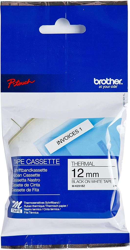 Brother MK231 Ruban tactile 12mm, M, 12 mm, 8 m Image du produit 