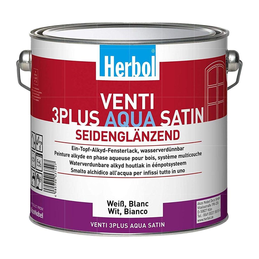Herbol Venti 3Plus Aqua Satin, Farbe, Fertig gemischt, Produktbild 