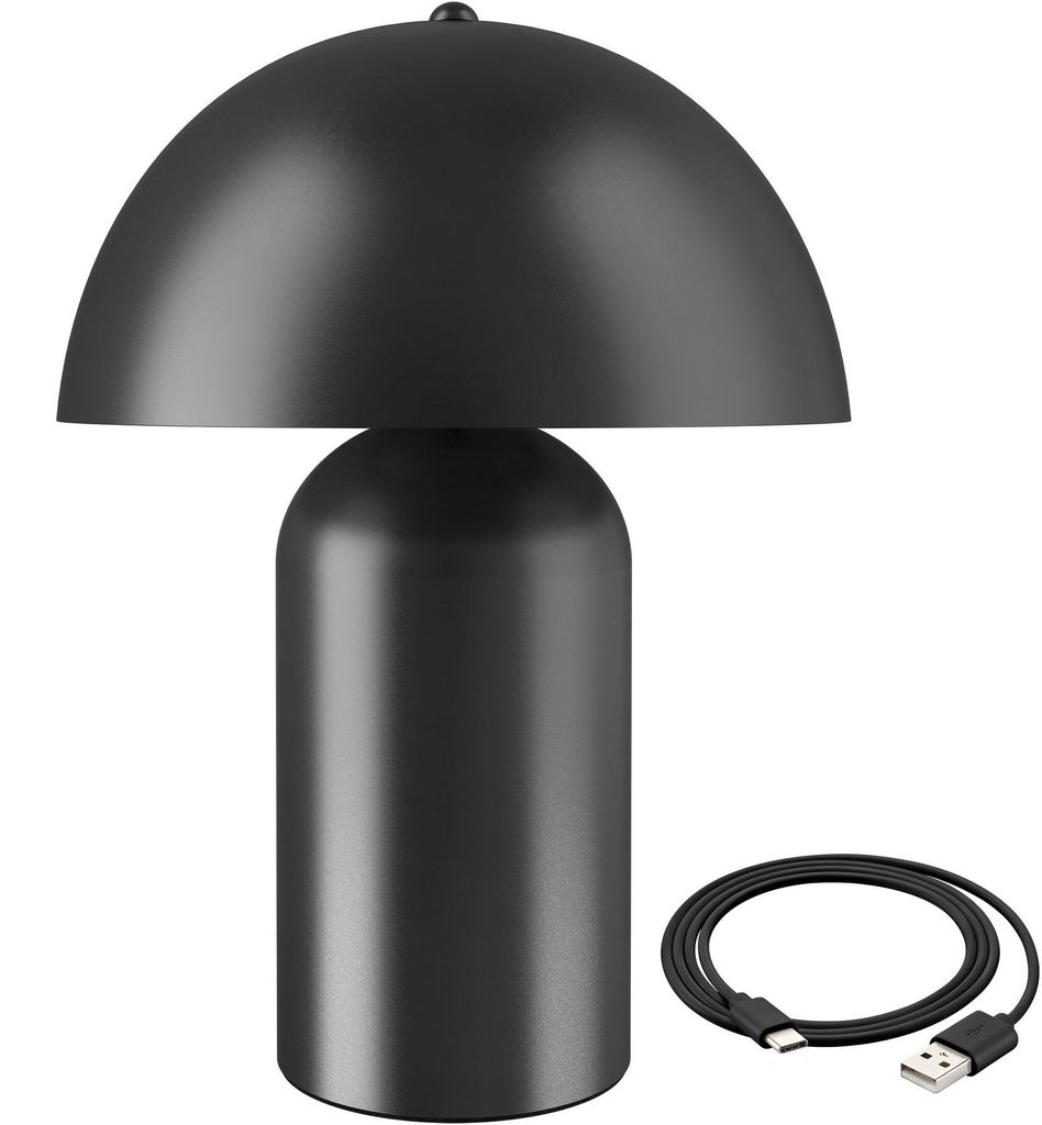 Malá retro stolní lampa Kade, stmívatelná - černá Obrázek produktu 