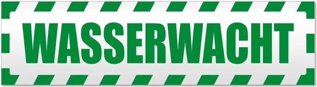 Kiwistar Wasserwacht gestreift Magnetschild Schild magnetisch - 20cm Grün - Magnetfolie für Auto PKW Kfz
