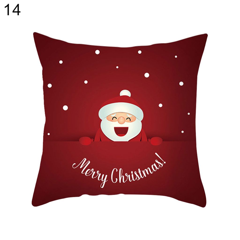 Weihnachtsbaum Santa Snowflake Star Elch Antlers Buchstaben Kissen Cover Weihnachtsdekoration-14#