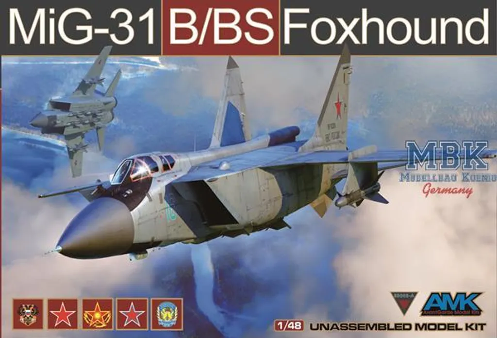 MiG-31 B/BS Foxhound AMK 88008-A Maquette avec Détails Précis