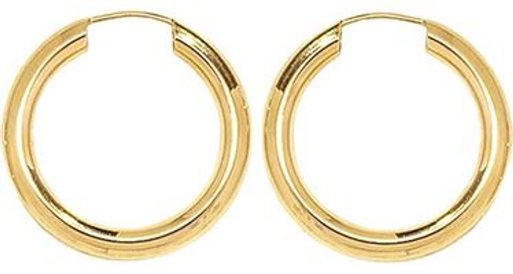 9 Karat (375) Gold Damen - Creolen / Ohrringe - 16mm; TRS15709MM16