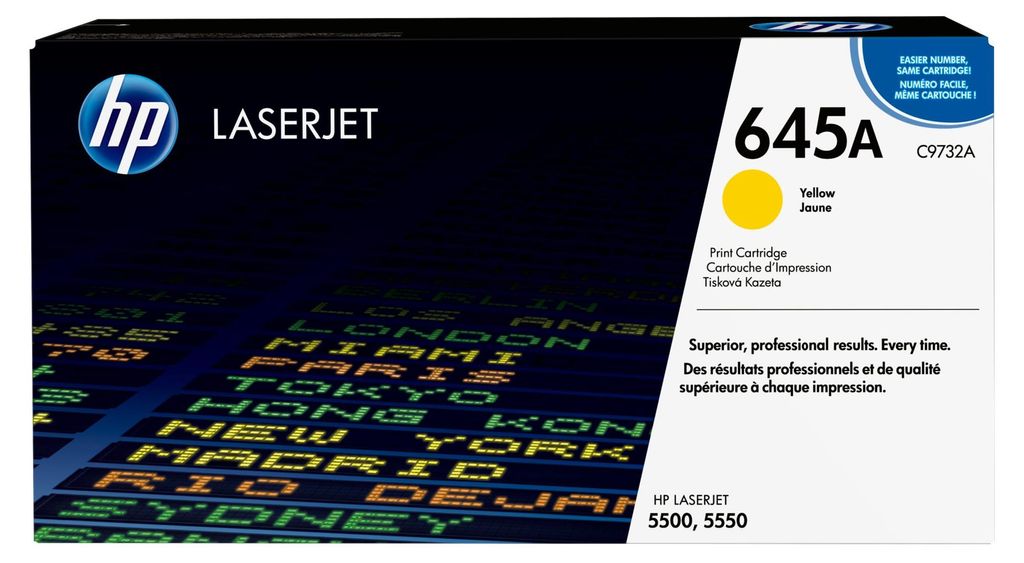 HP 645A Yellow Original LaserJet Toner Cartridge Cartuccia Immagine del prodotto 